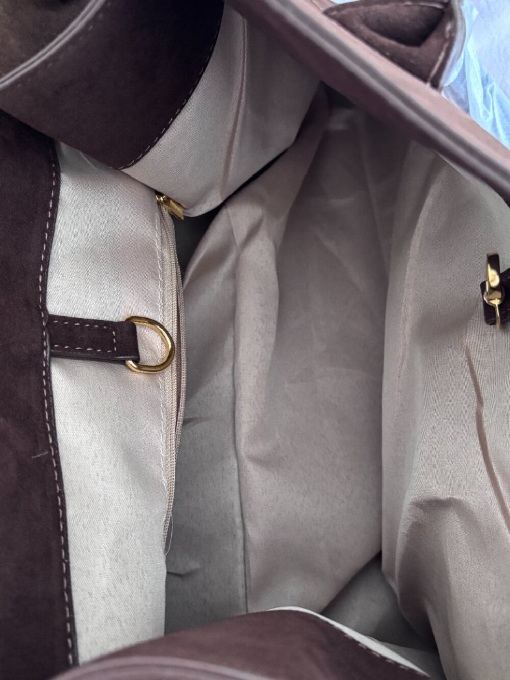 Modavo Parisian Stroll Bag Brown Vegan Suede - Picture 7 of 7